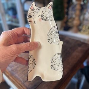 Kitty Cat ceramic spoon rest